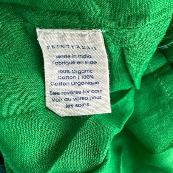 Printfresh Shoreline Dress 2X Green Blue Seashells Ruffle NWT DR-1783 - Picture 9 of 10